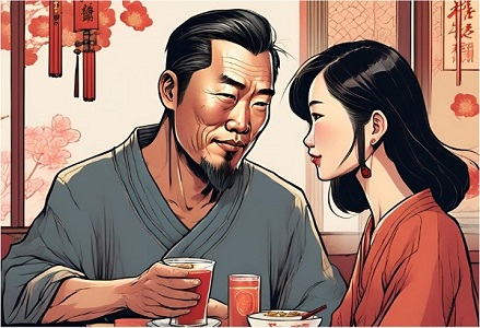 Learn Chinese Idiom: The Man Is Much Older Than the Woman In Their Relationship